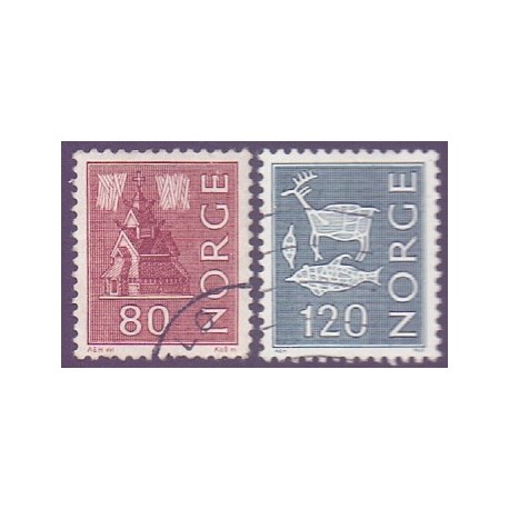 Norge. 1972. Suppleringsværdier. AFA nr. 646-47 ** stemplet postfrisk FDC
