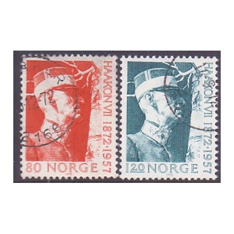 Norge. 1972. 100-året for Haakon VII. AFA nr. 657-58 ** stemplet postfrisk FDC