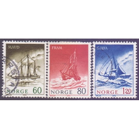 Norge. 1972. Norske polarskibe. AFA nr. 663-65 ** stemplet postfrisk FDC