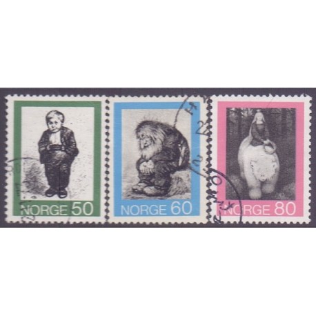 Norge. 1972. Norske eventyr II. AFA nr. 666-68 ** stemplet postfrisk FDC