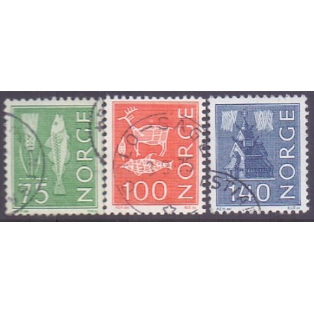 Norge. 1973. Suppleringsværdier. AFA nr. 669-71 ** stemplet postfrisk FDC