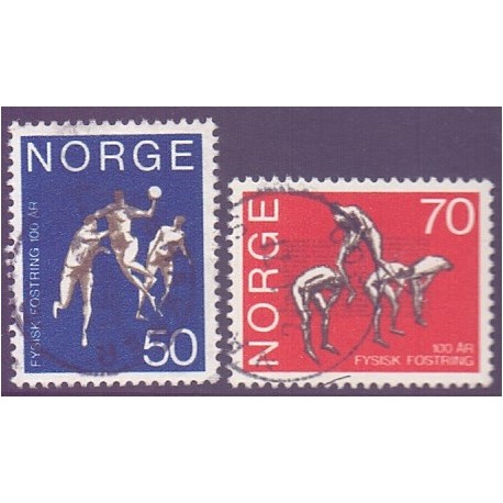 Norge. 1970. Norges Idrætsskolers 100 års-jubilæum. AFA nr. 630-31 ** stemplet postfrisk FDC