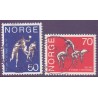 Norge. 1970. Norges Idrætsskolers 100 års-jubilæum. AFA nr. 630-31 ** stemplet postfrisk FDC