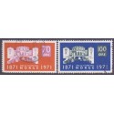 Norge. 1971. Stortinget. AFA nr. 634-35 ** stemplet postfrisk FDC