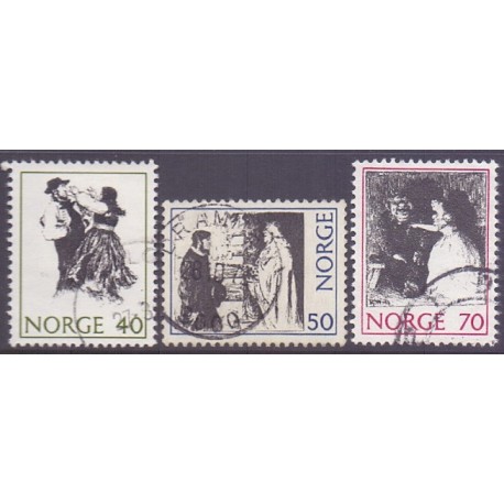 Norge. 1971. Norske Eventyr I. AFA nr. 643-45 ** stemplet postfrisk FDC