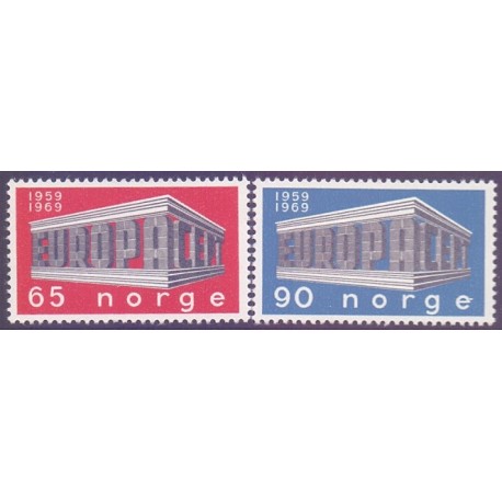 Norge. 1969. Europamærker / CEPT. AFA nr. 596-97 ** stemplet postfrisk FDC