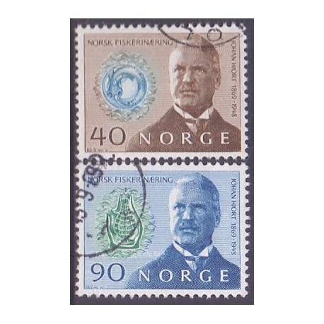 Norge. 1969. Johan Hjort / CEPT. AFA nr. 598-99 ** stemplet postfrisk FDC