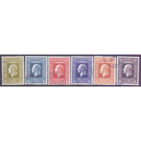 Norge. 1969-70. Kong Olav V. AFA nr. 601-06 ** stemplet postfrisk FDC