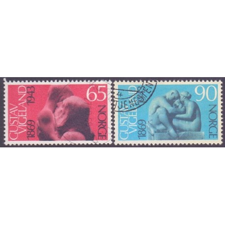 Norge. 1969. Gustav Vigeland. AFA nr. 607-08 ** stemplet postfrisk FDC