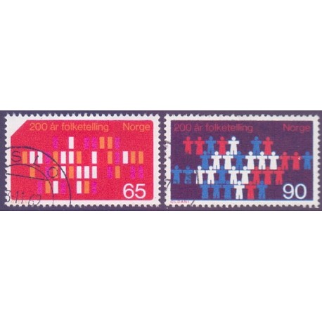 Norge. 1969. Folketælling. AFA nr. 609-10 ** stemplet postfrisk FDC