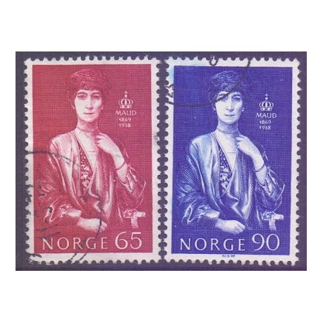 Norge. 1969. Dronning Maud. AFA nr. 611-12 ** stemplet postfrisk FDC