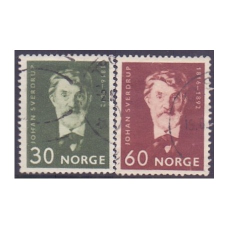 Norge. 1966. Johan Sverdrup. AFA nr. 558-59 **  stemplet postfrisk FDC