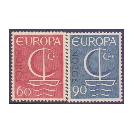 Norge. 1966. Europamæker / CEPT. AFA nr. 560-61 **  stemplet postfrisk FDC