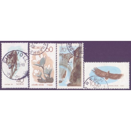Norge. 1970. Naturbeskyttelse. AFA nr. 615-18 ** stemplet postfrisk FDC