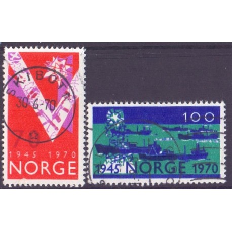 Norge. 1970. 25-året for befrielsen. AFA nr. 619-20 ** stemplet postfrisk FDC