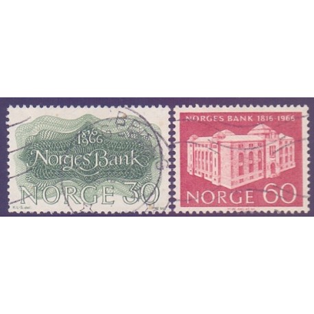 Norge. 1966. Norges bank. AFA nr. 556-57  **  stemplet postfrisk FDC