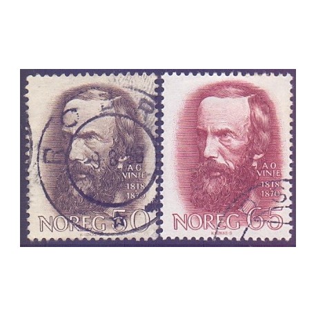 Norge. 1968. Aasmund Olavsson Vinje. AFA nr. 581-82 ** stemplet postfrisk FDC