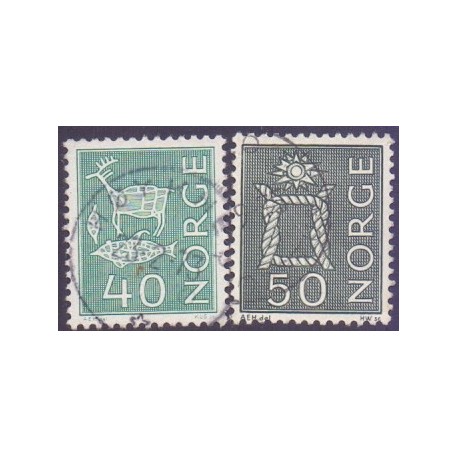 Norge. 1968. Sluppleringsværdier. AFA nr. 585-86 ** stemplet postfrisk FDC
