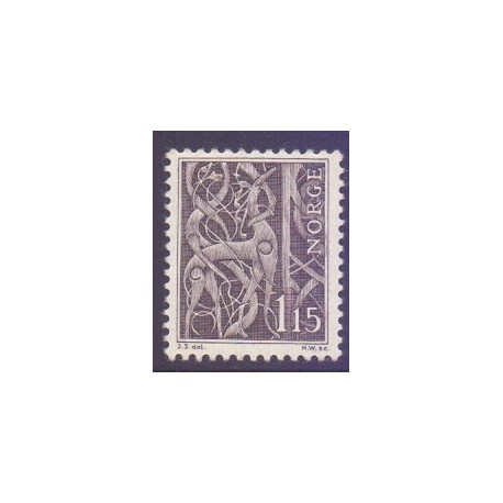 Norge. 1969. Nordportalen på Urnes stavkirke. AFA nr. 591 ** stemplet postfrisk FDC