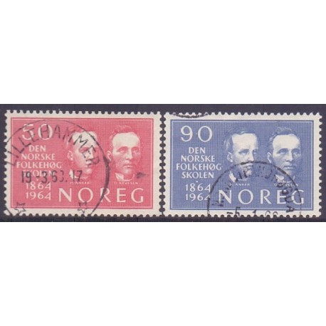 Norge. 1964. Folkehøjskolen. AFA nr. 535-36  **  stemplet postfrisk FDC