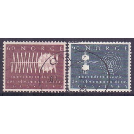 Norge. 1965.  Int. Telekommunikation. AFA nr. 539-40  **  stemplet postfrisk FDC