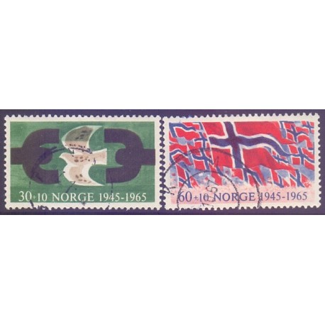Norge. 1965.  20-året for befrielsen. AFA nr. 541-42  **  stemplet postfrisk FDC