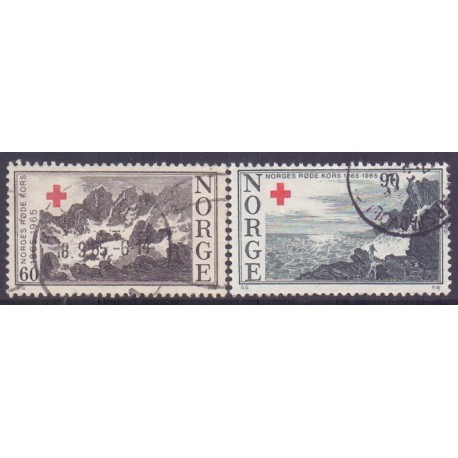 Norge. 1965.  Norges Røde kors. AFA nr. 543-44  **  stemplet postfrisk FDC