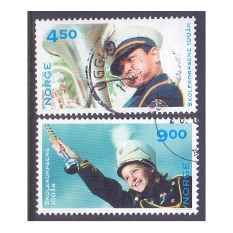 Norge. 2001. Skoleorkestere, AFA nr. 1376-77 **  stemplet postfrisk FDC
