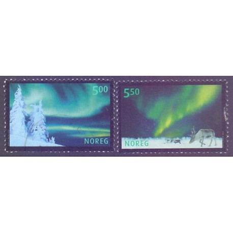 Norge. 2001. Nordlys, AFA nr. 1403-04 ** stemplet postfrisk FDC