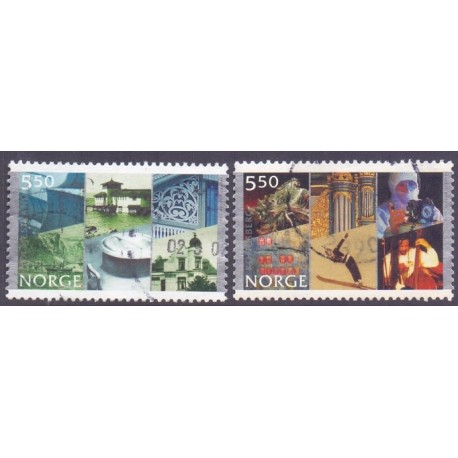 Norge. 2002. Holmestrand og Kongsberg, AFA nr. 1422-23 **  stemplet postfrisk FDC