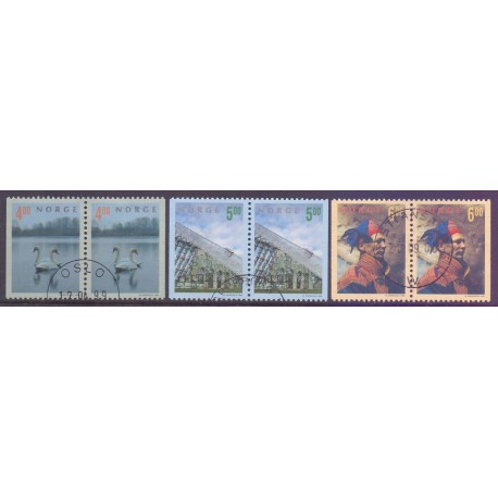 Norge. 1999. Turisme i 3 parstykker. AFA nr. 1306Cv-08Ch.  ** stemplet postfrisk FDC