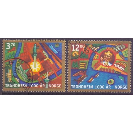 Norge. 1997. Trondheim 1000 års byjubilæum. AFA nr. 1257-58  ** stemplet postfrisk FDC