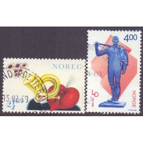Norge. 1999. Valentinsdag og Lo 100 år. AFA nr. 1304-05  ** stemplet postfrisk FDC