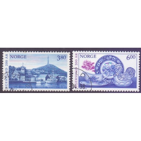 Norge. 1998. Egersund 200'års byjubilæum. AFA nr. 1276-77  ** stemplet postfrisk FDC