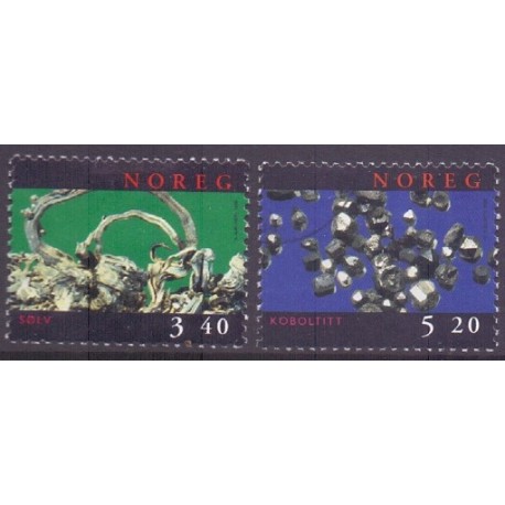 Norge. 1998. Mineraler. AFA nr. 1283-84.  ** stemplet postfrisk FDC
