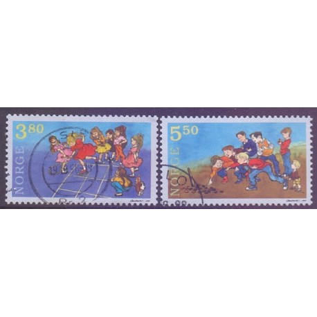 Norge. 1998. Børnelege. AFA nr. 1288-89.  ** stemplet postfrisk FDC