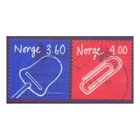 Norge. 1999. Norske opfindelser. AFA nr. 1297-98.  ** stemplet postfrisk FDC