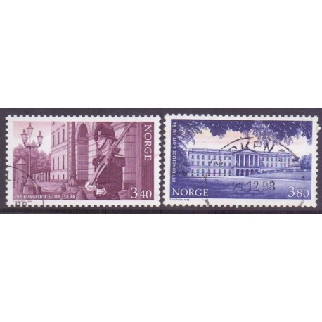 Norge. 1998. Kongeslottet 150 år. AFA nr. 1293-94.  ** stemplet postfrisk FDC