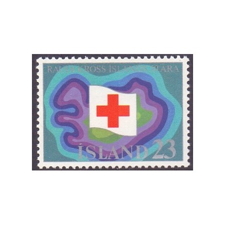 Island. 1975. Røde Kors 50-års jubilæum. AFA nr. 510 **  postfrisk st. stemplet FDC
