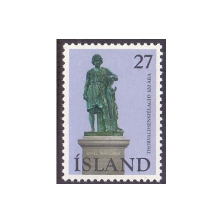 Island. 1975. Thorvaldsenforeningen 100-års jubilæum. AFA nr. 512 **  postfrisk st. stemplet FDC
