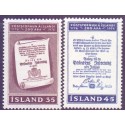 Island. 1976.  Islandsk posttjenste 200-års jubilæum. AFA nr. 517-18 **  postfrisk st. stemplet FDC