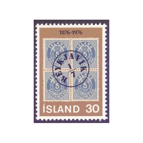 Island. 1976.  Aur-frimærkernes 100-års jubilæum. AFA nr. 519 ** postfrisk st. stemplet FDC