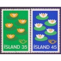 Island. 1977, Fællesnordisk udgave. AFA nr. 521-22 **    postfrisk st. stemplet FDC