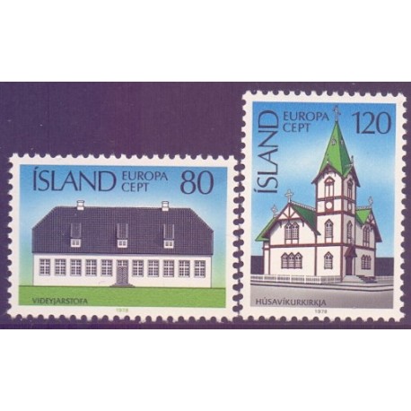 Island. 1978. Europamærker / CEPT. AFA nr. 531-32**  postfrisk st. stemplet FDC