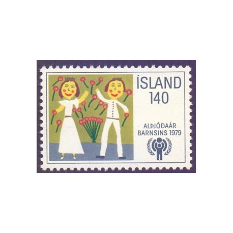 Island. 1979. International børneår. AFA nr. 545 ** postfrisk st. stemplet FDC