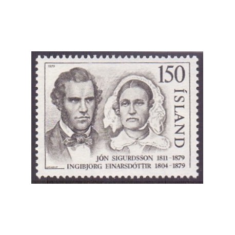 Island. 1979. Berømte Islændinge. AFA nr. 546 **    postfrisk st. stemplet FDC