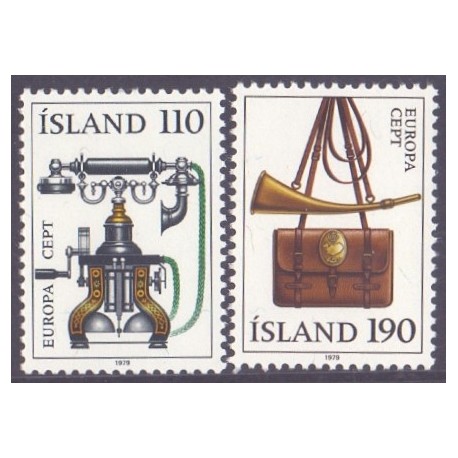 Island. 1979, Europamærker / CEPT. AFA nr. 540-41 ** postfrisk st. stemplet FDC