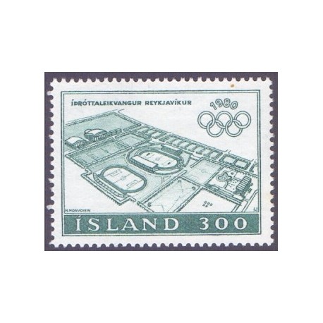 Island. 1980. Olympiske lege. AFA nr. 556 **  postfrisk st. stemplet FDC