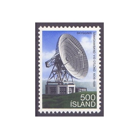 Island. 1981. Jordstationen Skyggenir. AFA nr. 572 ** postfrisk st. stemplet FDC