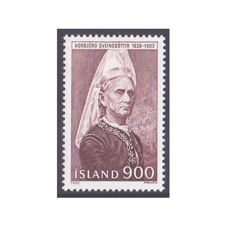 Island. 1982. Berømte islændinge. AFA nr. 588 **   postfrisk st. stemplet FDC